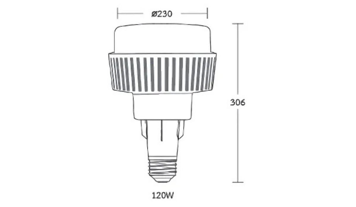 DI BEC หลอด LED High Power 120W Curve III
