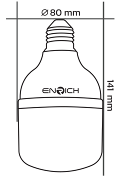 DI-ENRICH หลอด LED T-Bulb 25w รุ่น Lucky