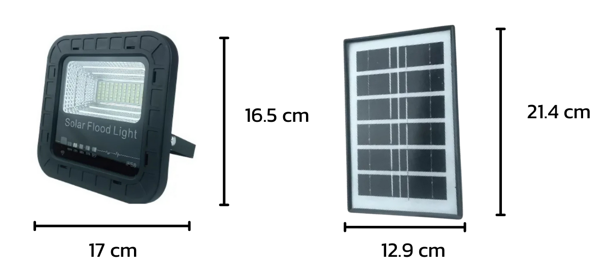 ID FSL โคมสปอร์ตไลท์โซล่าเซลล์ 100W