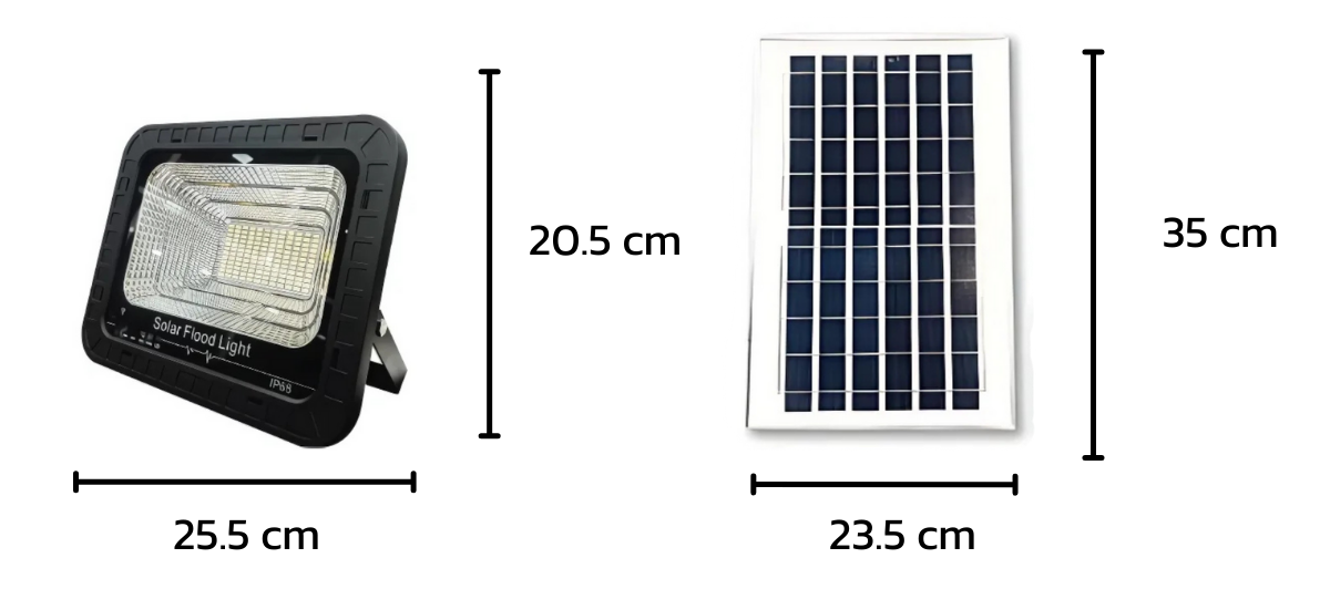 ID FSL โคมสปอร์ตไลท์โซล่าเซลล์ 300W