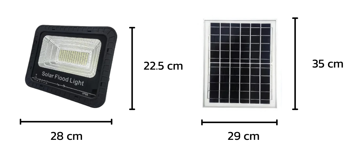 ID FSL โคมสปอร์ตไลท์โซล่าเซลล์ 400W