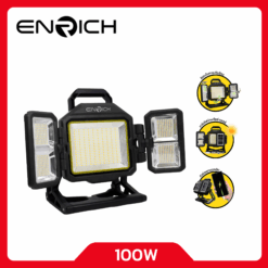 สปอร์ตไลท์โซล่าเซลล์ LED 100W ENRICH JUMBO (สำหรับพกพา)