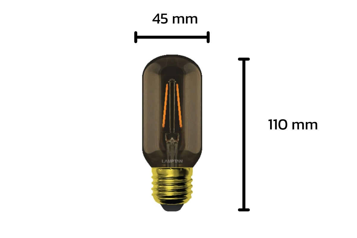 DI LAMPTAN หลอดไฟ วินเทจ E27 4W Oval
