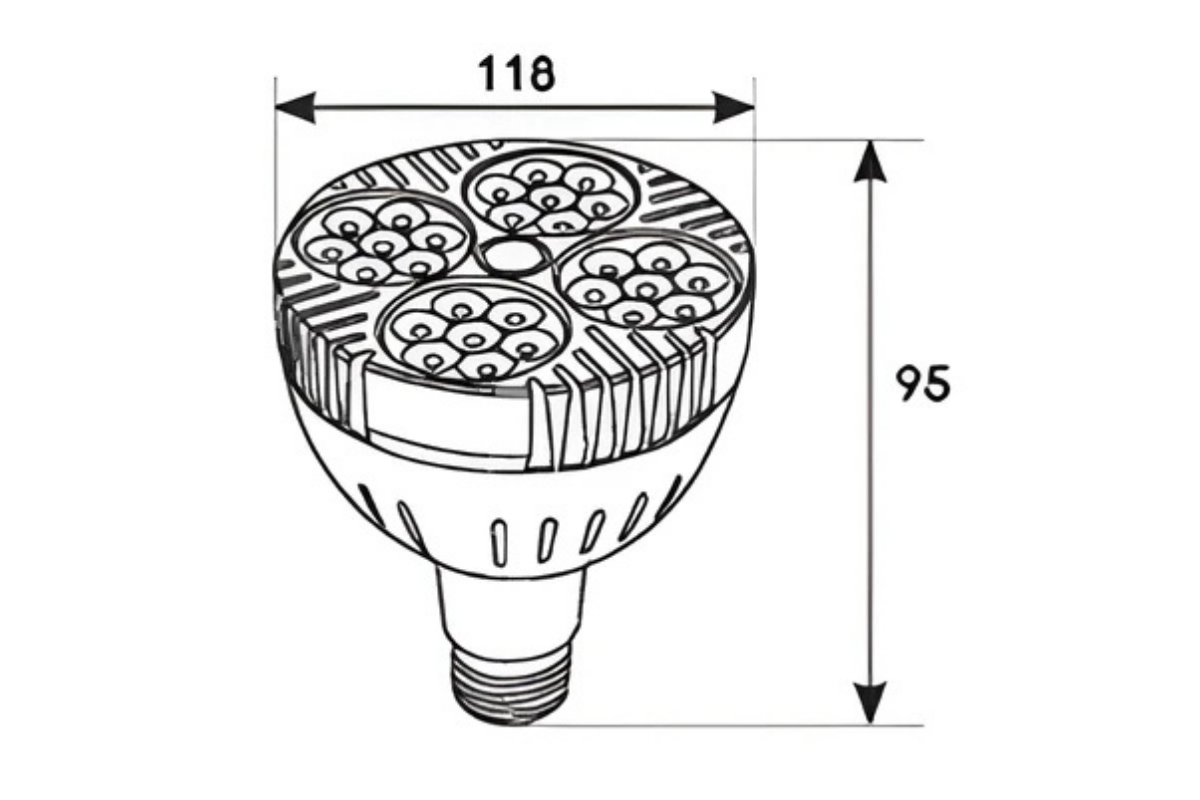 DI NEOX หลอดไฟ LED PAR30 24W E27 สีขาว