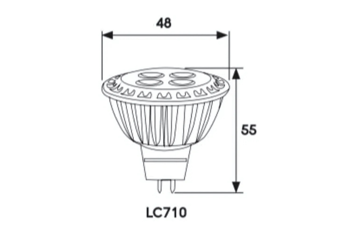 DI Neo-X หลอดฮาโลเจน LED แลมป์คัพ LC703 ขั้ว MR16 220V 7W