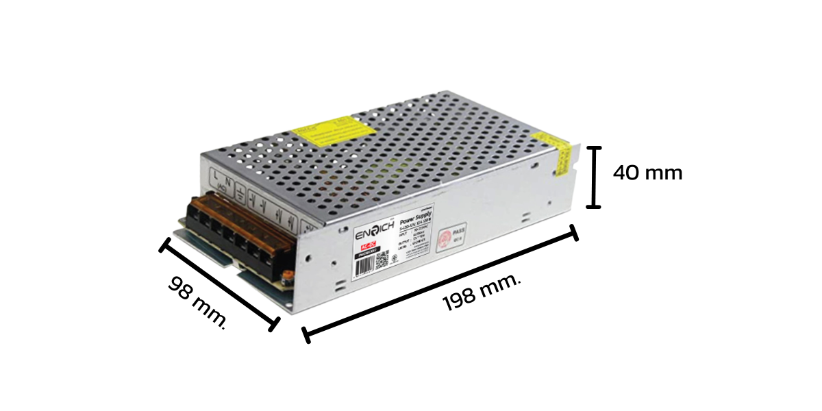 ขนาด ENRICH สวิทชิ่ง พาวเวอร์ซัพพลาย12V 10A 120W