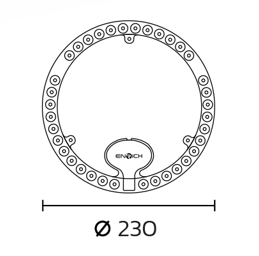 ขนาด ENRICH โคมไฟเพดาน ชุดกึ่งดวงโคม LED 26W รุ่น CIRCLE