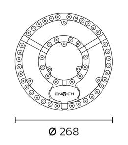ขนาด ENRICH โคมไฟเพดาน ชุดกึ่งดวงโคม LED 36W รุ่น CIRCLE