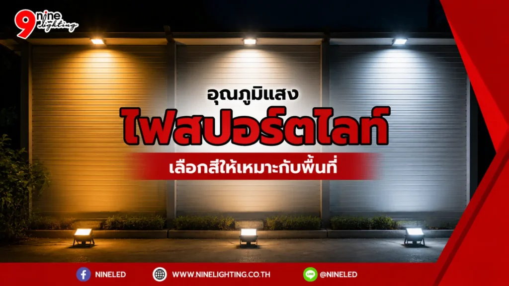 เลือกอุณหภูมิแสงสปอร์ตไลท์ พื้นที่กลางแจ้ง